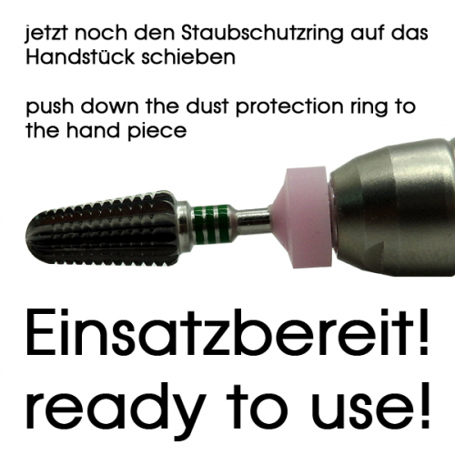 Nail-Artist dust protection rings for electric nail files